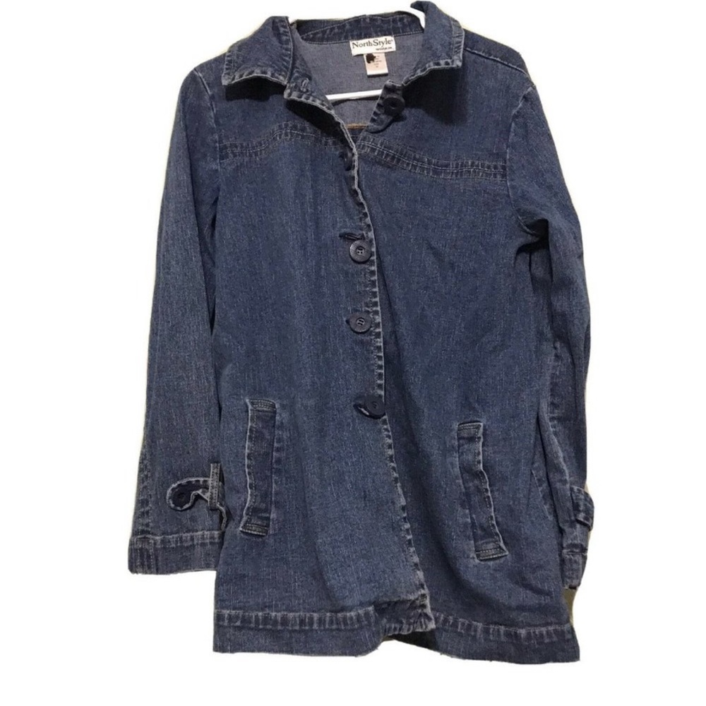 NorthStyle Blue Jean Jacket with Classic Denim Stitching